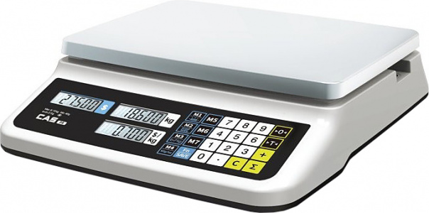 Весы торговые Cas PR-15B (LCD, II) (15кг, 2/5г) электронные