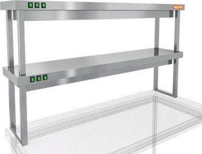 Полка тепловая Hicold TP2-13/4 двухъярусная настольная (1300х400х800мм)