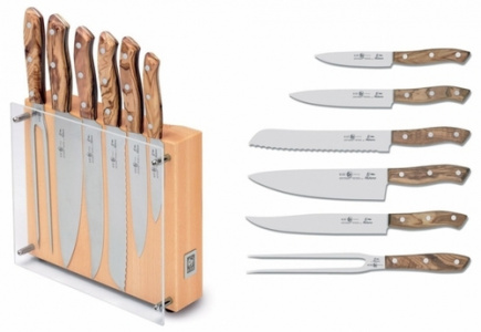 Набор ножей 6 предметов "Nature" с деревянными ручками, с подставкой 43700.Nt01000.006