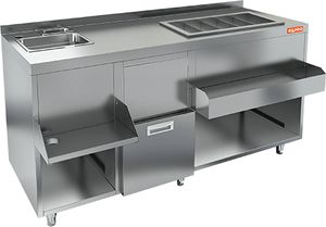 Барная станция Hicold НБМКС-15/5БПК с бортом, без ящиков