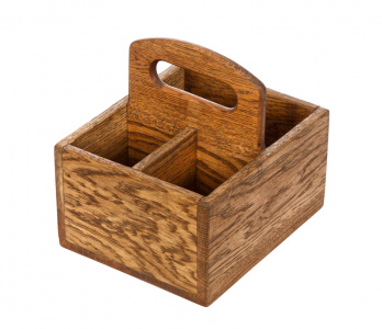 Ящик для сервировки 190х170мм, деревянный с ручкой