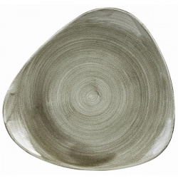 Купить тарелка мелкая треугольная 22,9см, без борта, stonecast patina, цвет burnished green pabgtr91 – цена от завода, доставка до двери | RuOborudovanie.ru