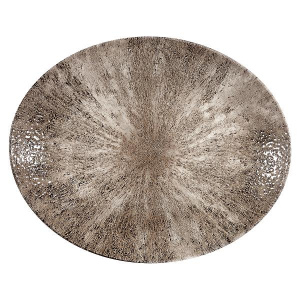 Блюдо овальное 31,7Х25,5СМ, без борта, цвет Stone Zircon Brown, Studio Prints Stzbop121