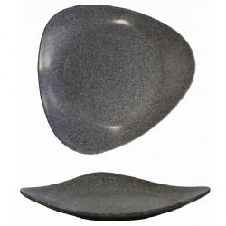 Купить тарелка треугольная мелкая 35х32,5см, меламин, lotus melamine, цвет granite zplglp41 – цена от завода, доставка до двери | RuOborudovanie.ru