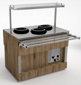 Мармит первых блюд Челябторгтехника RМ43ADP длиной 1505 мм пристенного шведского стола