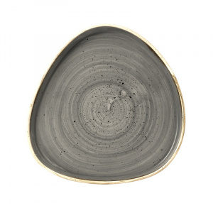 Тарелка треугольная мелкая Chefs Walled 20СМ H2См, с прямым бортом, Stonecast, цвет Peppercorn Grey
