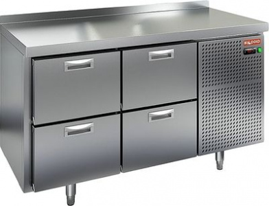 Стол охлаждаемый Hicold BN 22/TN (-2+10), 4 ящ, 1390х500х850