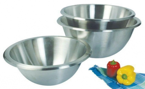 Миска полусферическая 11,2Л D35См, без ручек, нерж.сталь Bw35