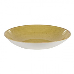 Купить тарелка глубокая 31см 2,4л, без борта, stonecast, цвет mustard seed yellow smssplc21 – цена от завода, доставка до двери | RuOborudovanie.ru