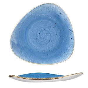 Тарелка мелкая треугольная 19,2СМ, без борта, Stonecast, цвет Cornflower Blue Scfstr71