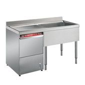 Ванна моечная размером 70х140х90 см с 1 цельнотянутым гнездом Angelo Po 14L16SL