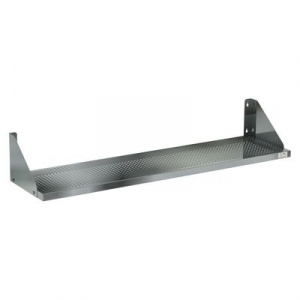 Полка настенная перфорированная ПР-60/30 (нерж. сталь. aisi 430) 600х300х300